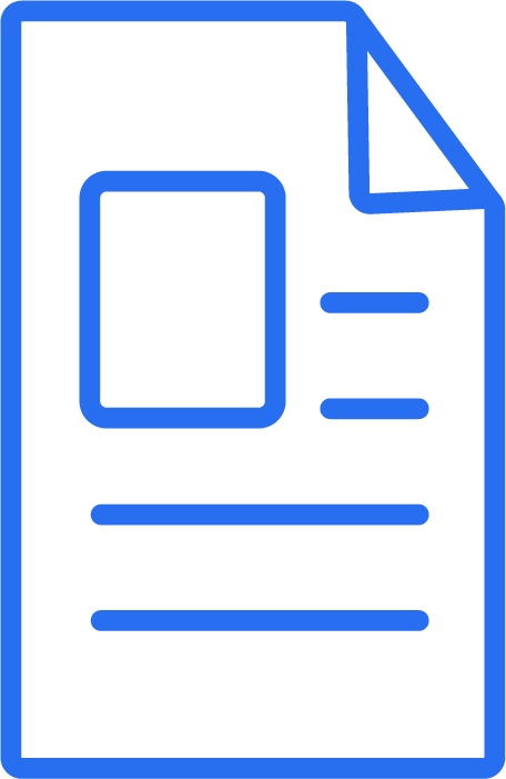 Line icon of paper and print layout